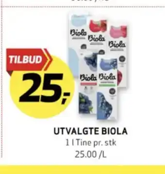 Bunnpris Biola syrnet melk bringebær tilbud