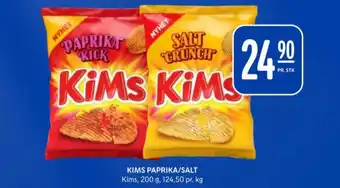 Rema 1000 Kims salt crunch chips tilbud