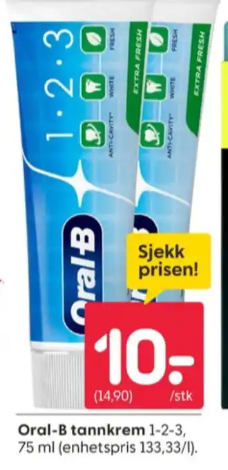Rusta Oral b tannkrem tilbud