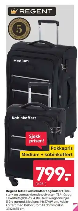 Rusta Regent koffert tilbud