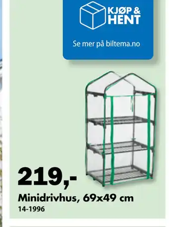 Biltema Minidrivhus, 69x49 cm tilbud