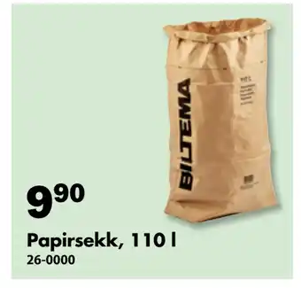 Biltema Papirsekk, 110 l tilbud