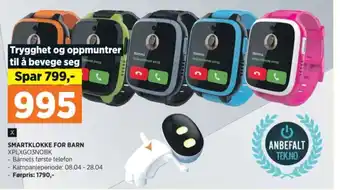 POWER SMARTKLOKKE FOR BARN XPLXG03NOBK tilbud