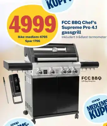 Coop Byggmix FCC BBQ Chef's Supreme Pro 4.1 gassgrill tilbud