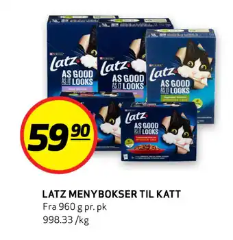 Bunnpris LATZ MENYBØKSER TIL KATT tilbud