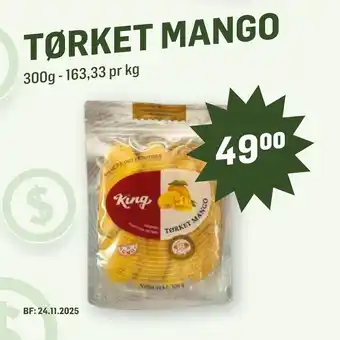 Holdbart TØRKET MANGO tilbud
