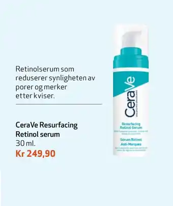 Apotek 1 CeraVe Resurfacing Retinol serum tilbud