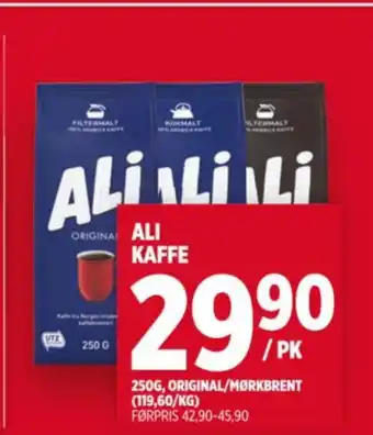 Meny ALI KAFFE tilbud