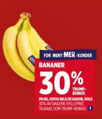 Meny BANANER tilbud