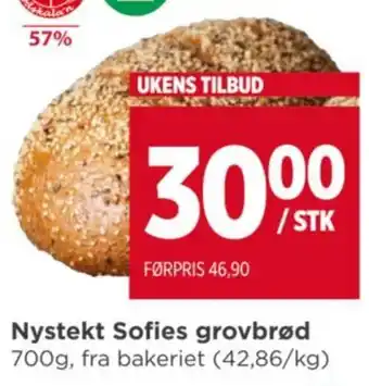 Meny Nystekt Sofies grovbrød tilbud