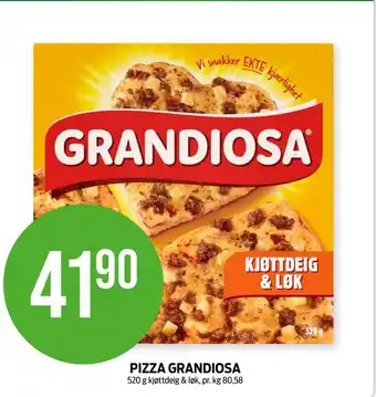 Kiwi Grandiosa kjøttdeig & løk pizza tilbud