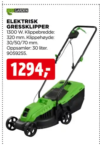 jem & fix ELEKTRISK GRESSKLIPPER tilbud