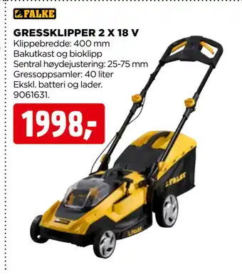 jem & fix GRESSKLIPPER 2 X 18 V tilbud