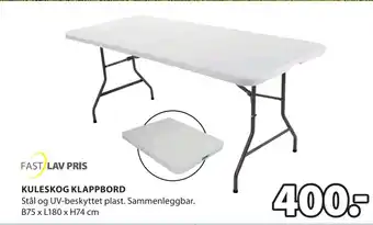 JYSK KULESKOG KLAPPBORD tilbud