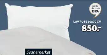 JYSK LAV PUTE 50x70 CM tilbud