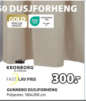 JYSK GUNNEBO DUSJFORHENG tilbud