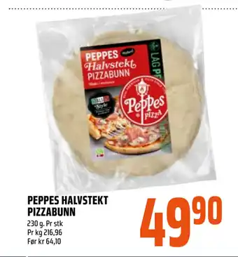 Coop Obs PEPPES HALVSTEKT PIZZABUNN tilbud