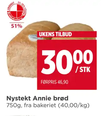 Meny Nystekt Annie brød tilbud