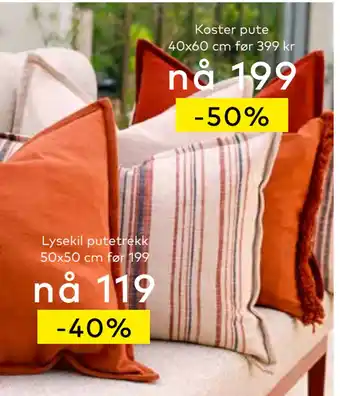 Skeidar Lysekil putetrekk tilbud