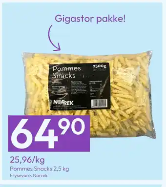 Gigaboks Pommes Snacks 2,5 kg tilbud