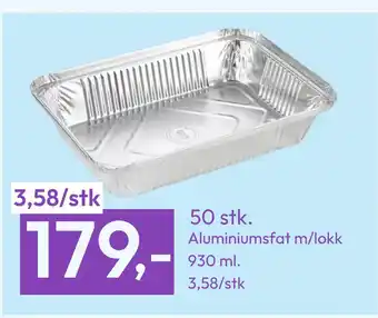 Gigaboks Aluminiumsfat m/lokk 930 ml tilbud