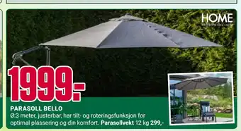 Europris PARASOLL BELLO tilbud