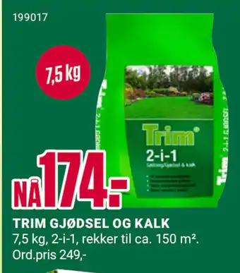 Europris TRIM GJØDSEL OG KALK tilbud