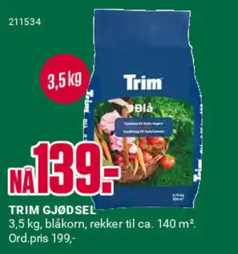 Europris TRIM GJØDSEL tilbud