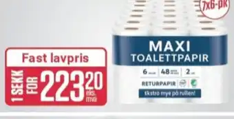 Europris Maxi toalettpapir tilbud