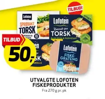 Bunnpris UTVALGTE LOFOTEN FISKEPRODUKTER tilbud