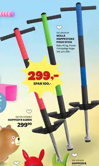 Lekia SKILLS HOPPESTOKK POGO STICK tilbud