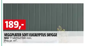 Bauhaus VEGGPLATER SOFT EUCALYPTUS SKYGGE tilbud