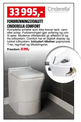 Bauhaus FORBRENNINGSTOALETT CINDERELLA COMFORT tilbud