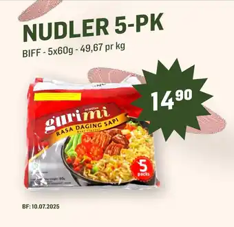 Holdbart NUDLER 5-PK tilbud