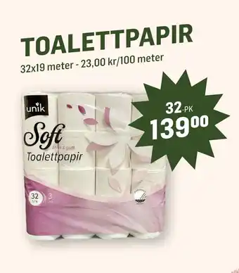Holdbart TOALETTPAPIR tilbud