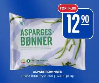 Rema 1000 ASPARGESBØNNER tilbud