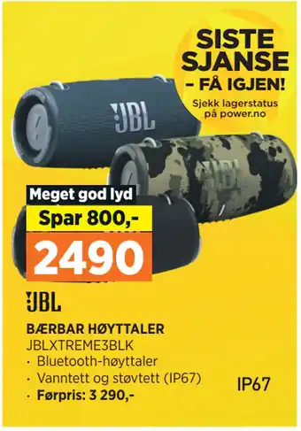POWER BÆRBAR HØYTTALER tilbud