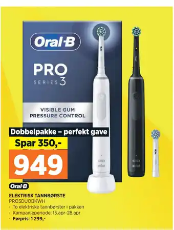 POWER ELEKTRISK TANNBØRSTE tilbud
