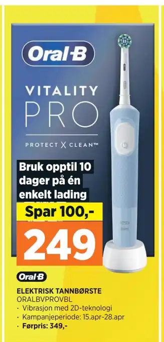 POWER ELEKTRISK TANNBØRSTE tilbud