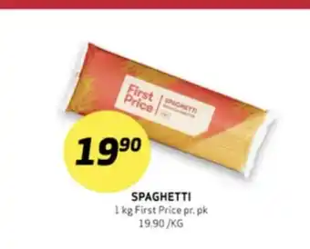 Bunnpris First price spagetti tilbud