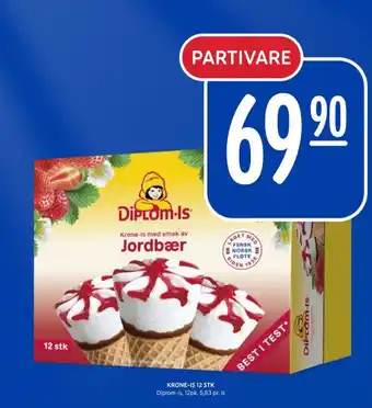 Rema 1000 Diplom-is jordbærisvafler tilbud