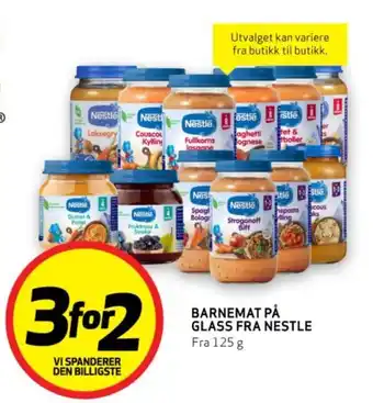 Bunnpris BARNEMAT PÅ GLASS FRA NESTLE tilbud
