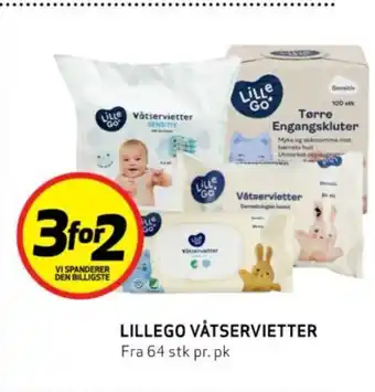 Bunnpris LILLEGO VÅTSERVIETTER tilbud