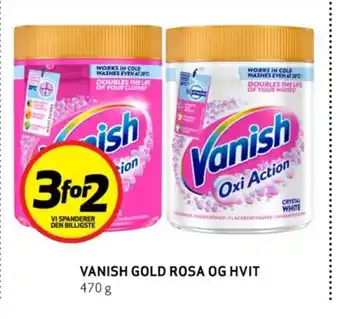 Bunnpris VANISH GOLD ROSA OG HVIT tilbud