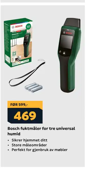 Megaflis Bosch fuktmåler for tre universal humid tilbud