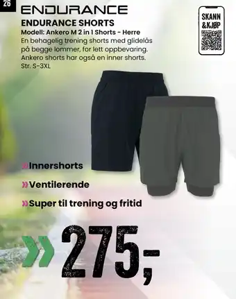 Sport Outlet ENDURANCE SHORTS tilbud