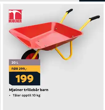 Megaflis Mjølner trillebår barn tilbud