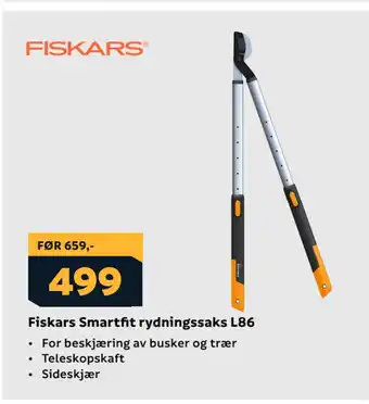 Megaflis Fiskars Smartfit rydningssaks L86 tilbud
