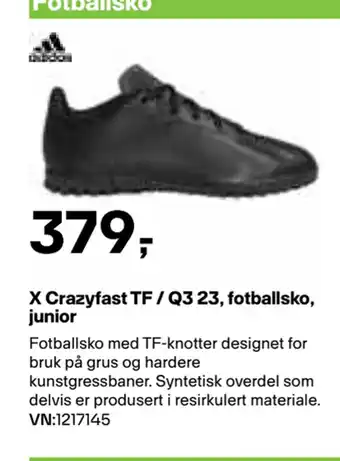 XXL Sport X Crazyfast TF / Q3 23, fotballsko, junior tilbud