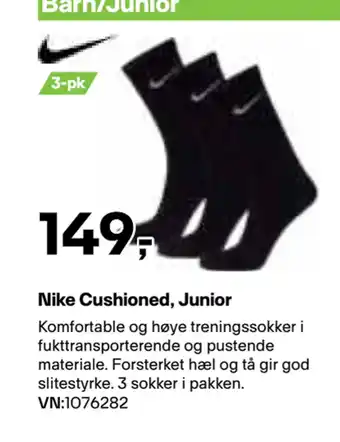 XXL Sport Nike Cushioned, Junior tilbud